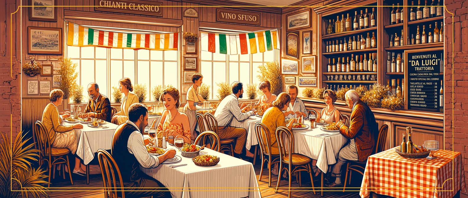 Italian trattoria interior